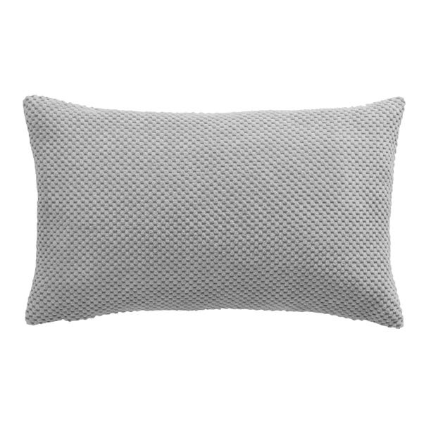 Chenille Spot Rectangular Grey Cushion Grey