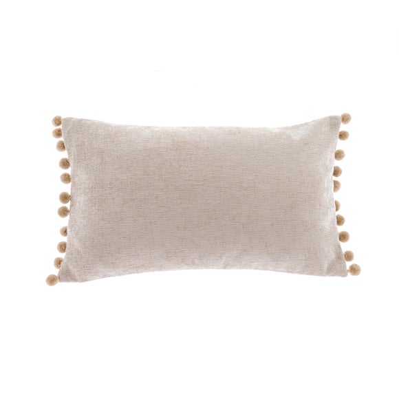 Chenille PomPom Boudoir Cushion Dunelm