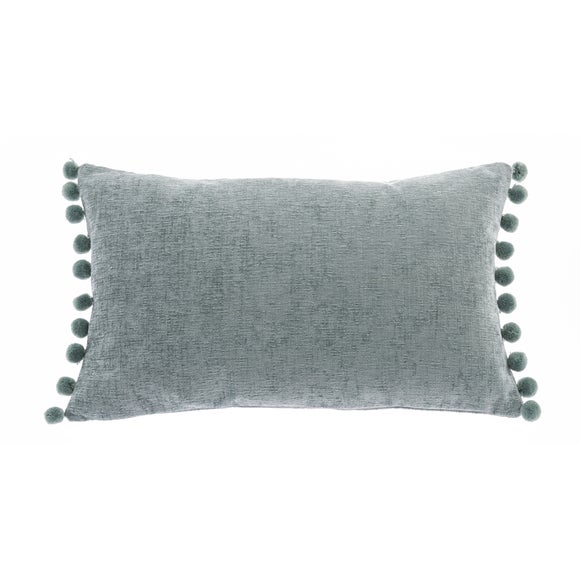 Chenille PomPom Boudoir Cushion