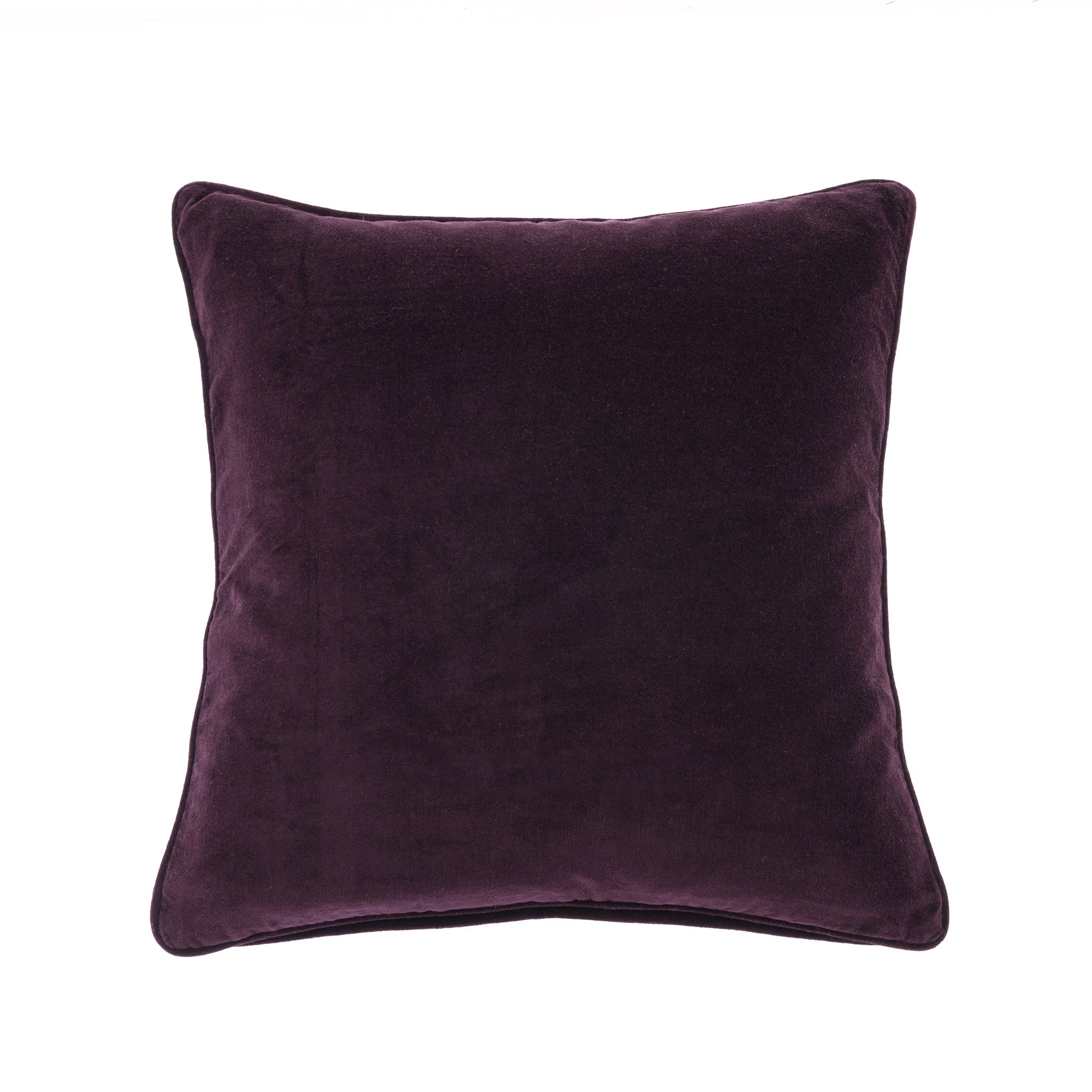Click to view product details and reviews for Clara Cotton Velvet Square Cushion Purple.