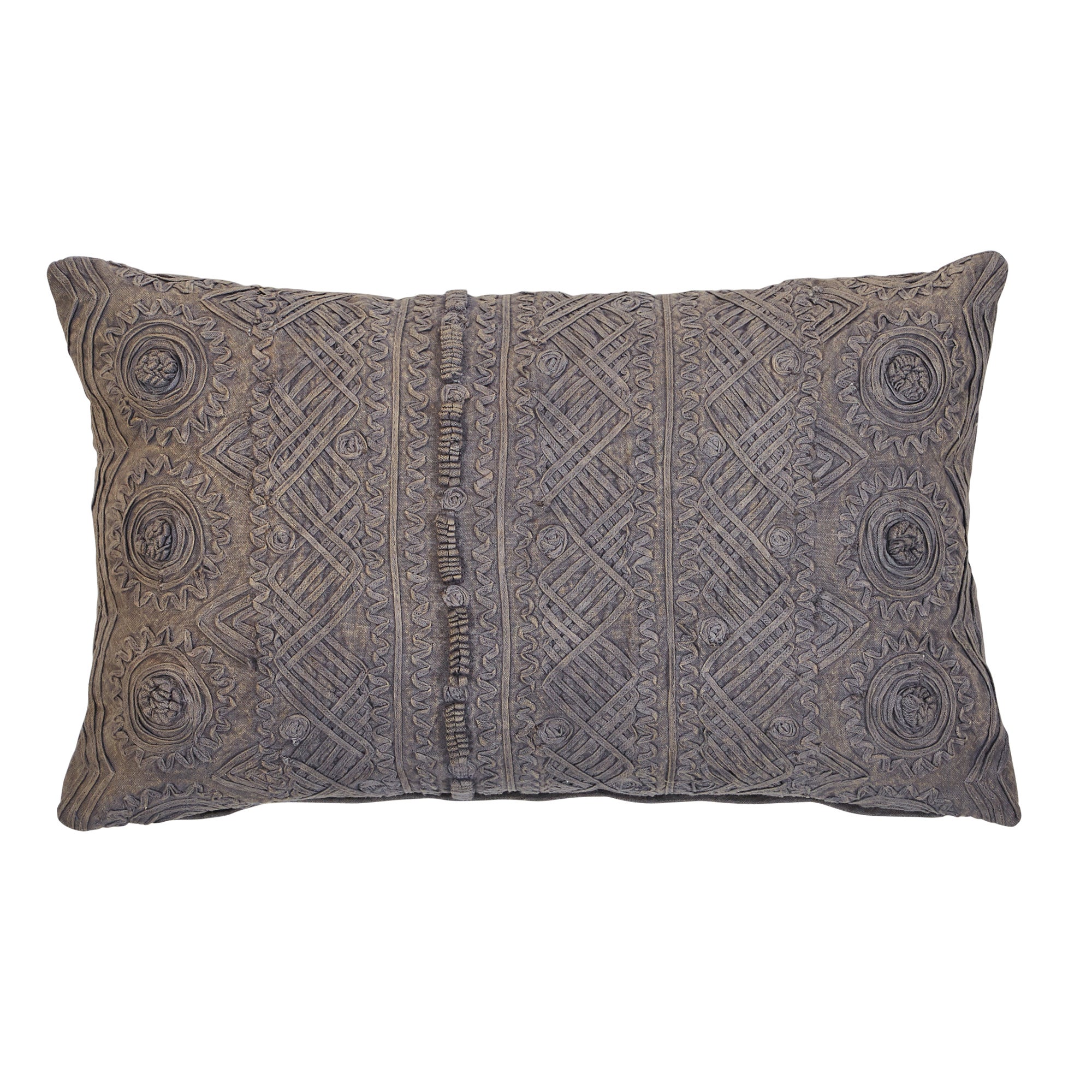 Pasco Slate Grey Stonewash Cushion | Dunelm