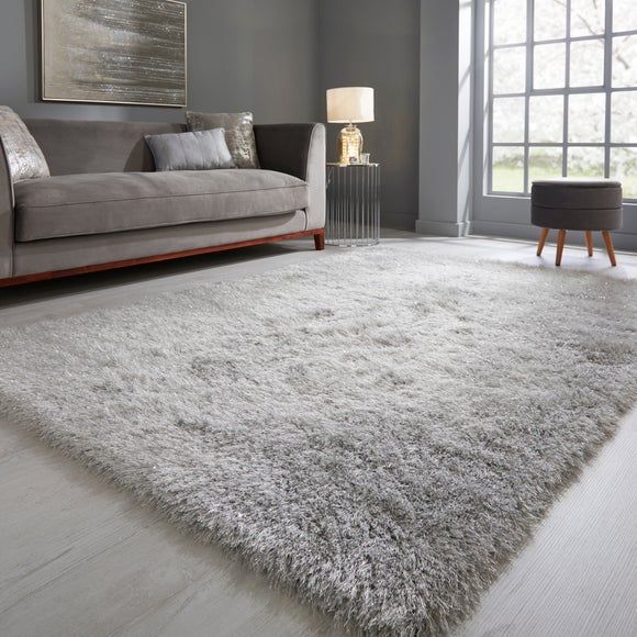 Riviera Sparkle Shaggy Rug Dunelm