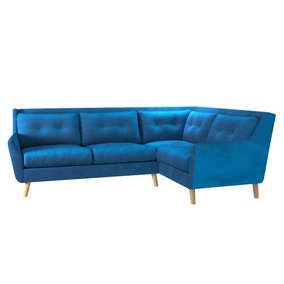 Halston Velvet Corner Sofa