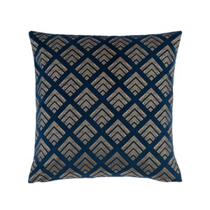 Velvet Geo Foil Navy Cushion Cover