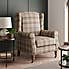 Oswald Grande Check Wingback Armchair Natural Oswald Wingback