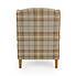 Oswald Grande Check Wingback Armchair Natural Oswald Wingback