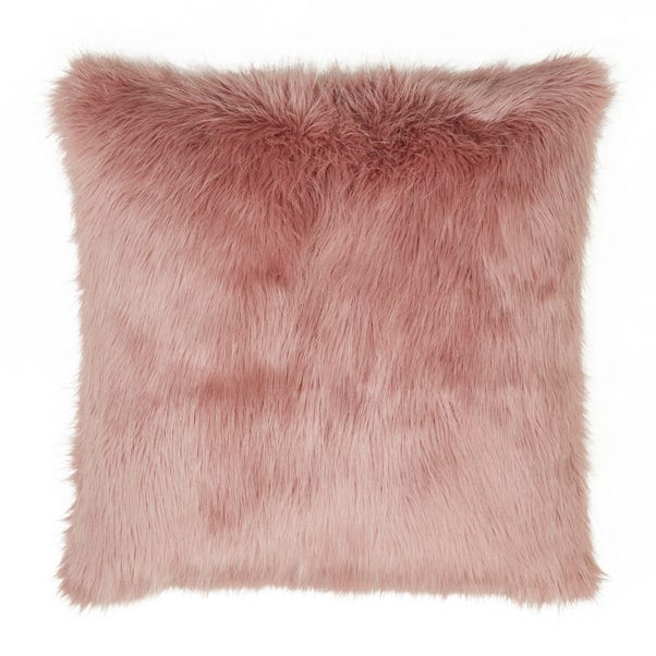 Fluffy Faux Fur Cushion Cover Blush undefined