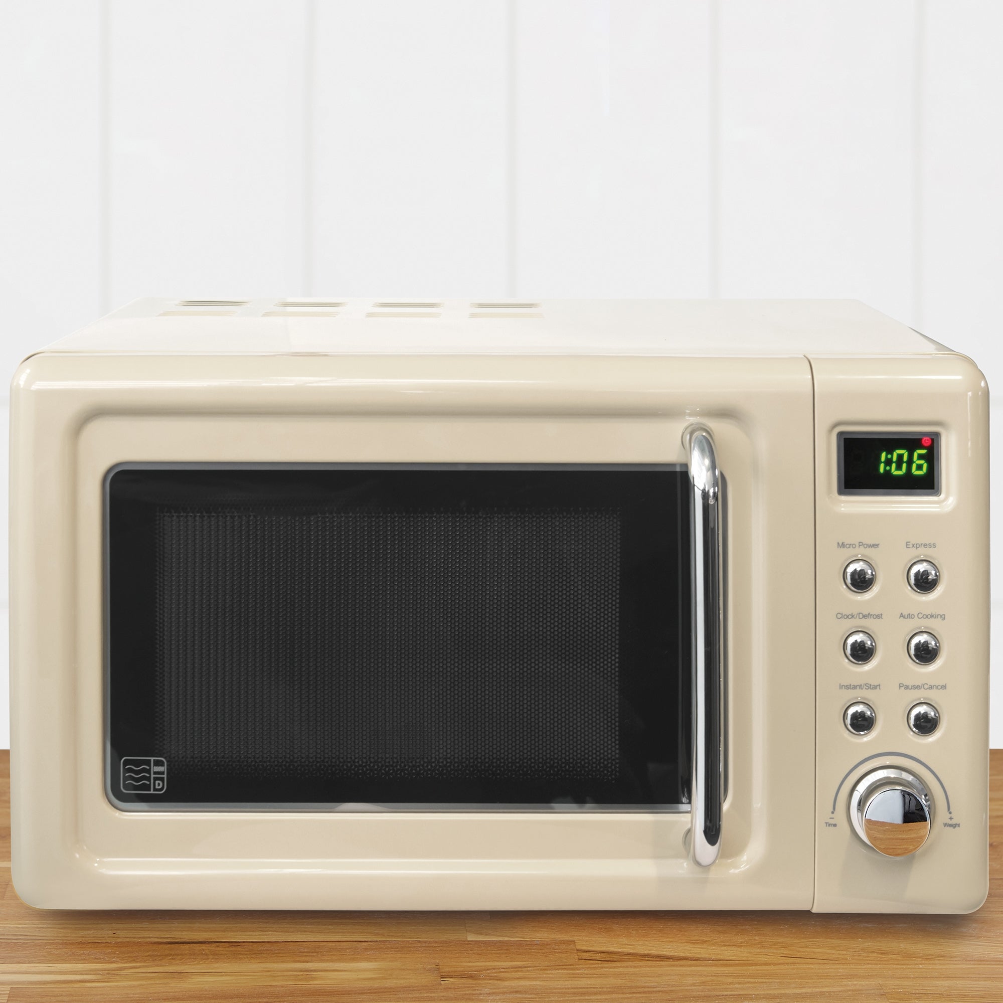 Retro 20L 800W Microwave, Cream
