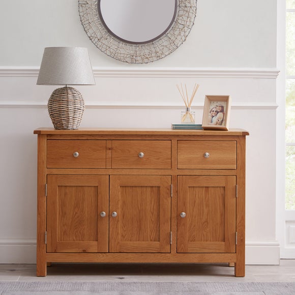 Bromley oak deals console table