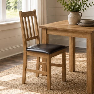 Coxmoor Set Of 2 Dining Chairs- Brown Faux Leather