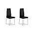 Greenwich Set of 2 Dining Chairs Black PU Leather Black