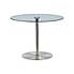 Milan Round Glass Table Silver