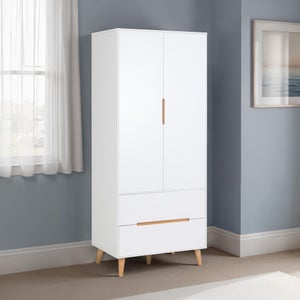 Alicia Double Wardrobe- White & Oak