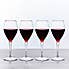 Set of 4 Red Wine Glasses Clear