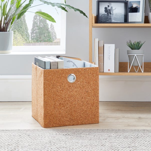Cork Foldable Storage Box Natural