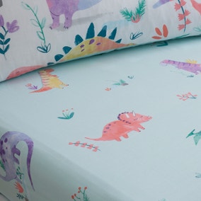 Dinosaur Pink Fitted Sheet