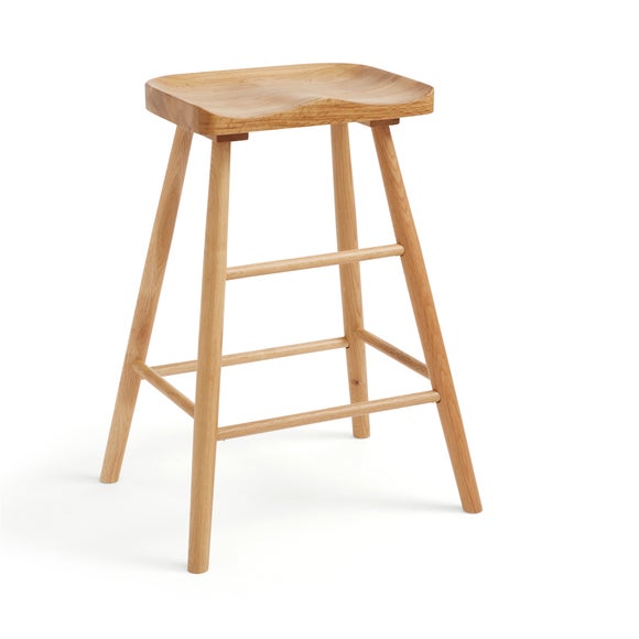Loxwood Counter Height Bar Stool, Solid Oak Dunelm