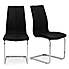 Jamison Set of 2 Faux Leather Black Dining Chairs