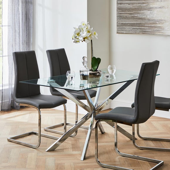 faux leather dining chairs dunelm