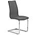Jamison Set of 2 Faux Leather Grey Dining Chairs