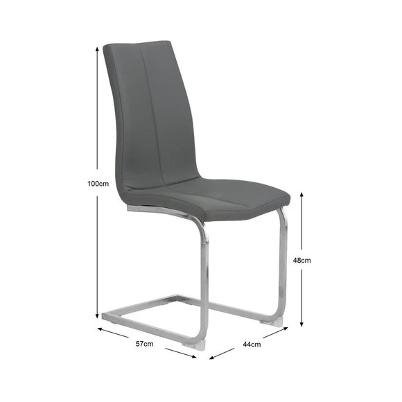 Jamison Set of 2 Dining Chairs, Faux Leather Dunelm