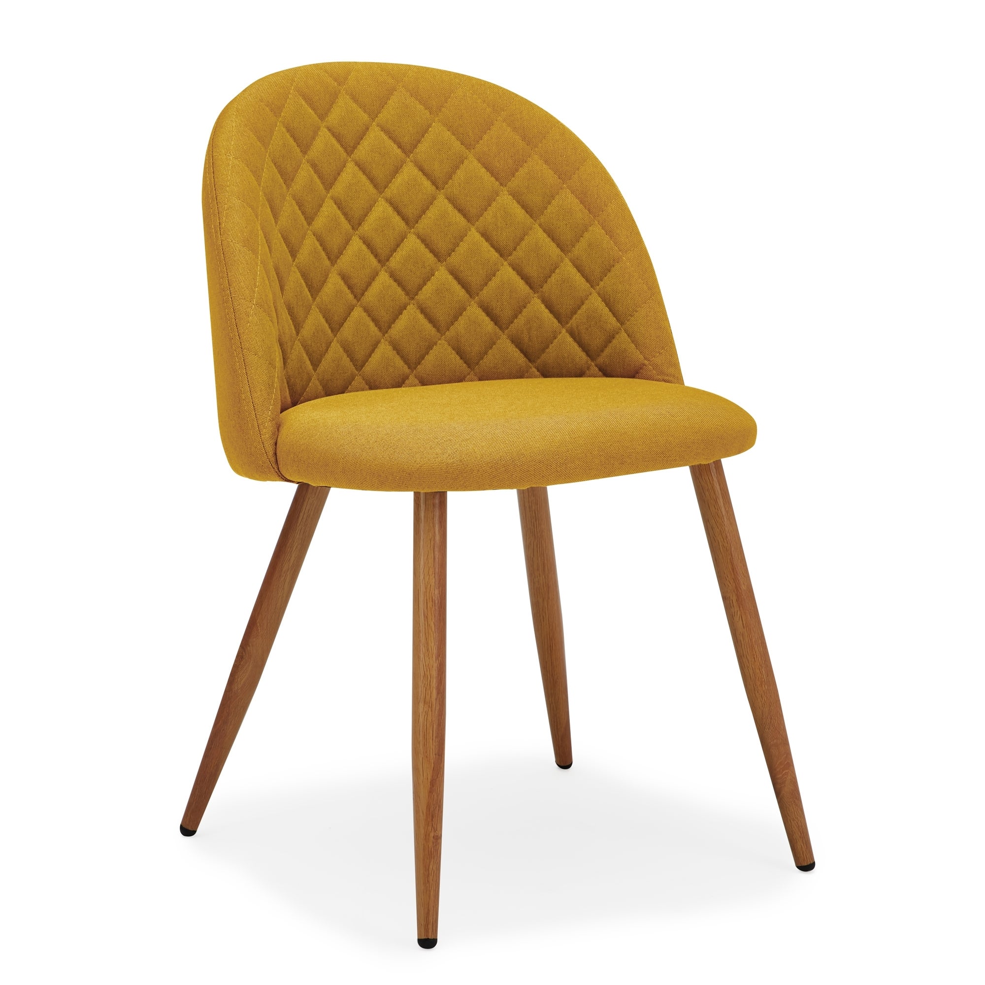 Astrid Dining Chair Flatweave Fabric Yellow