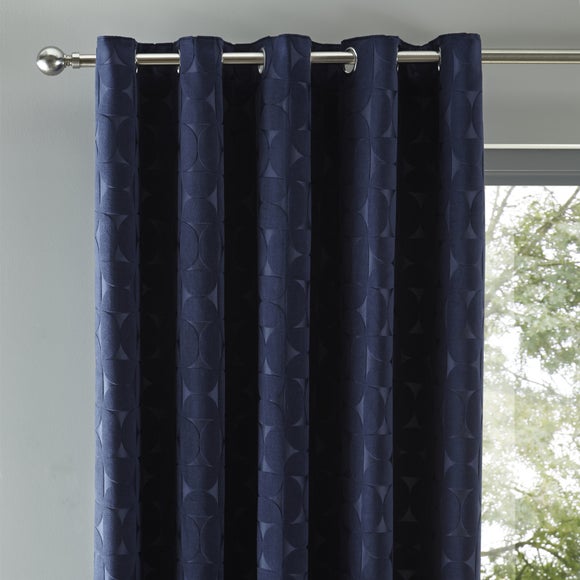 Navy on sale eyelet curtains