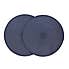 Set of 2 Woven Round Placemats Dark Blue
