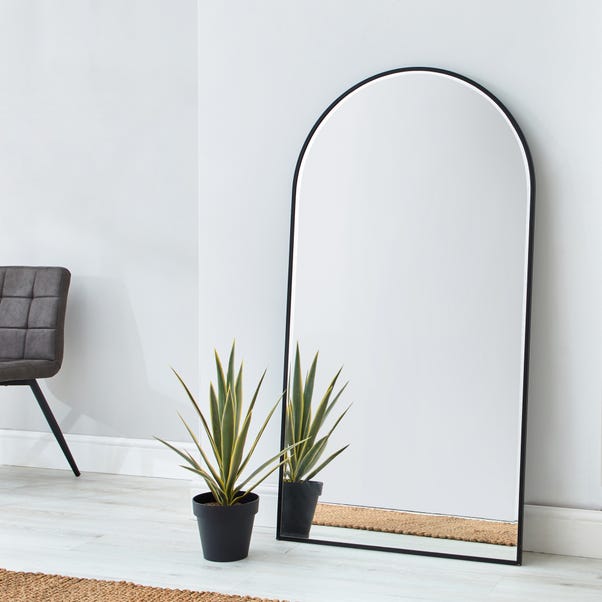Apartment Arch Leaner Mirror 150x80cm Black Dunelm Apartment Arch Leaner Mirror 150x80cm, Large Black Leaner Mirror