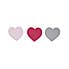 Loveable Hearts 3 Pack Wall Hooks Pink