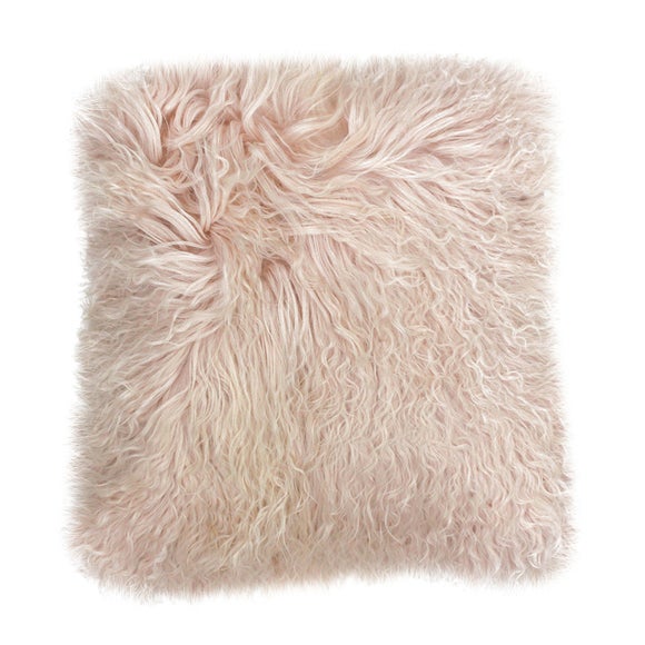 Mongolian Wool Blush Cushion Dunelm