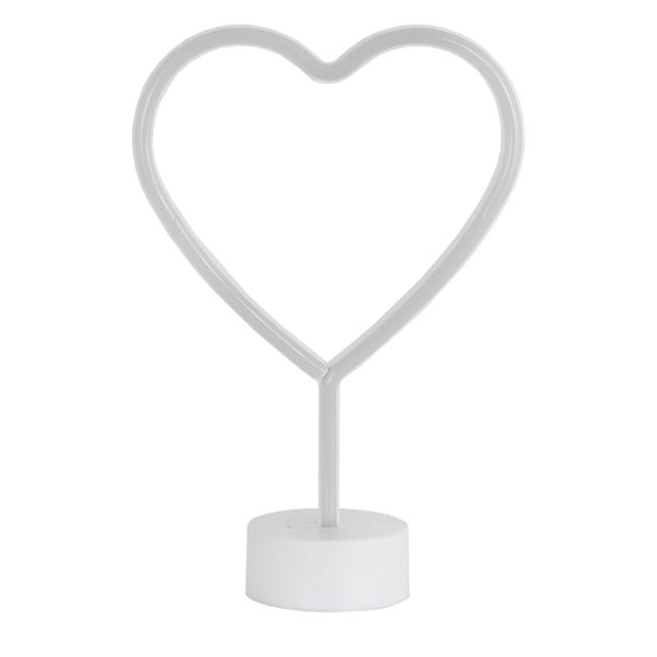 Neon Pink Heart LED Lamp image 1 of 5