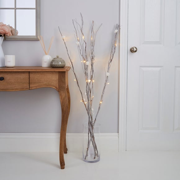 dunelm silver twig lights