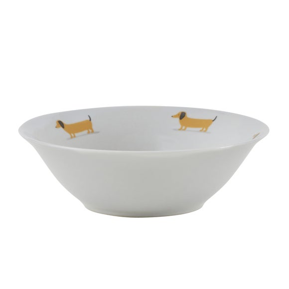 Bertie Sausage Dog Ochre Yellow Cereal Bowl Dunelm