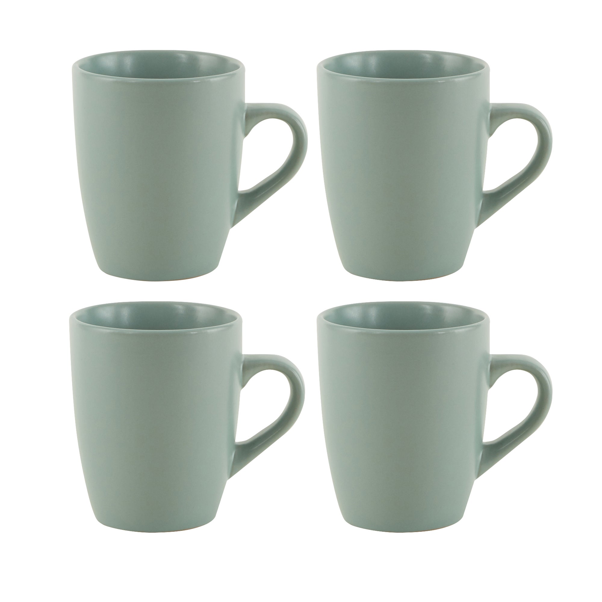 Set of 4 Green Stoneware Mugs | Dunelm