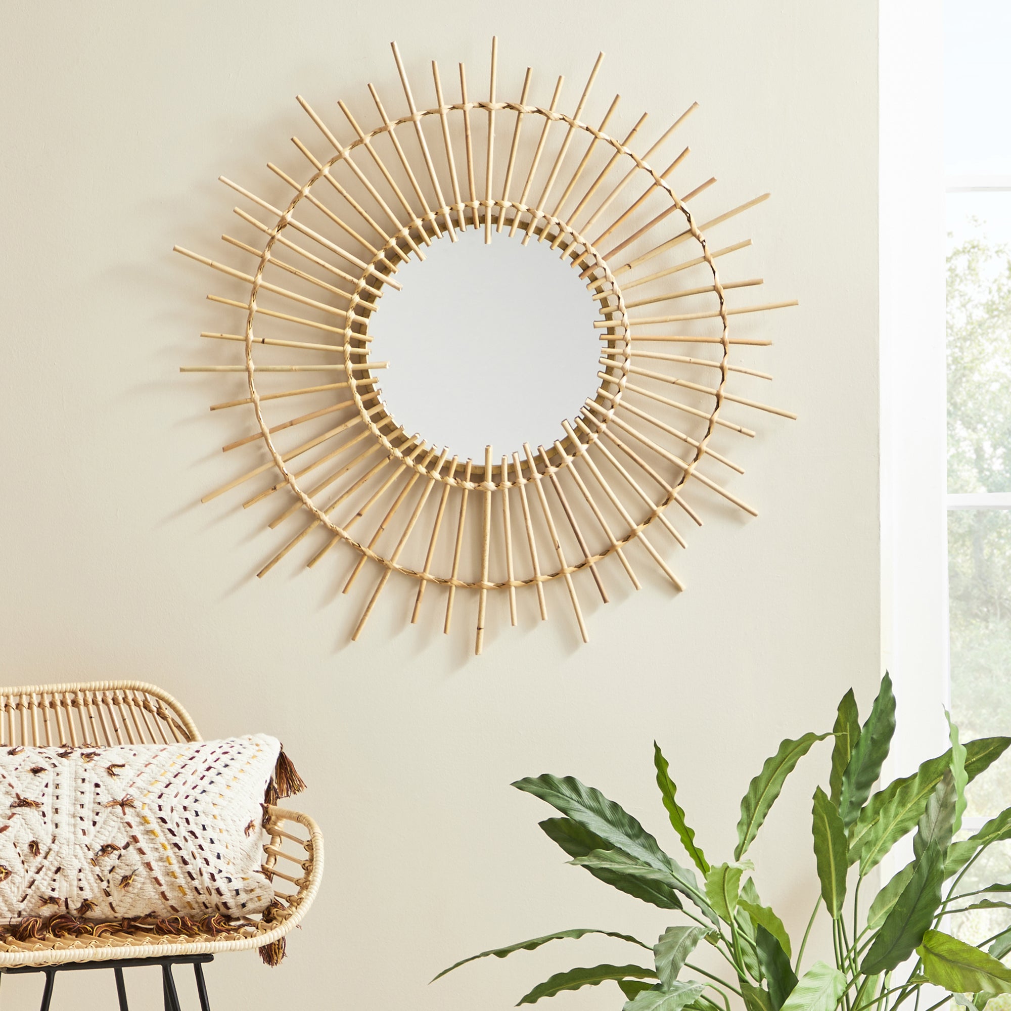 Click to view product details and reviews for Rattan Wall Mirror 81cm Natural Natural.