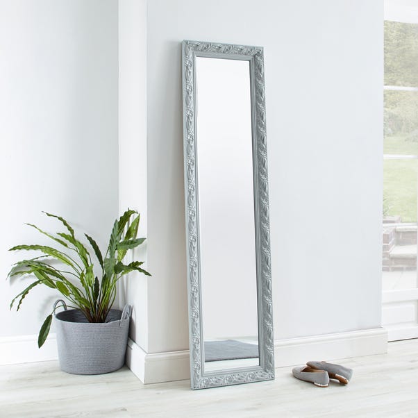 Decorative Leaner Mirror 166x45cm Grey, How Tall Should A Leaner Mirror Be