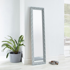 Decorative Leaner Mirror, Grey 166x45cm
