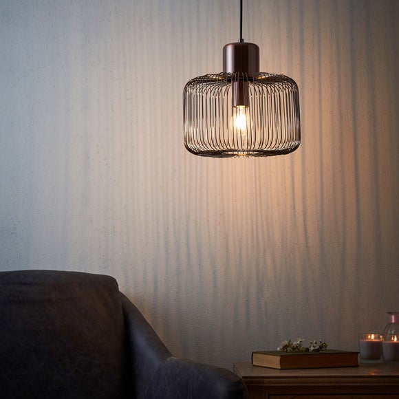 dunelm copper pendant light