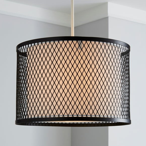 Black mesh store light shade