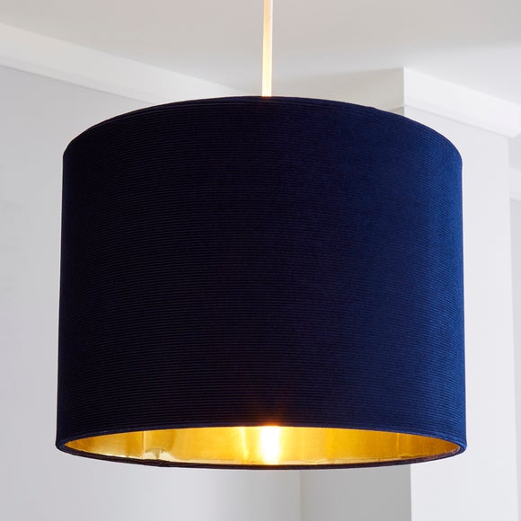 large navy blue lampshade