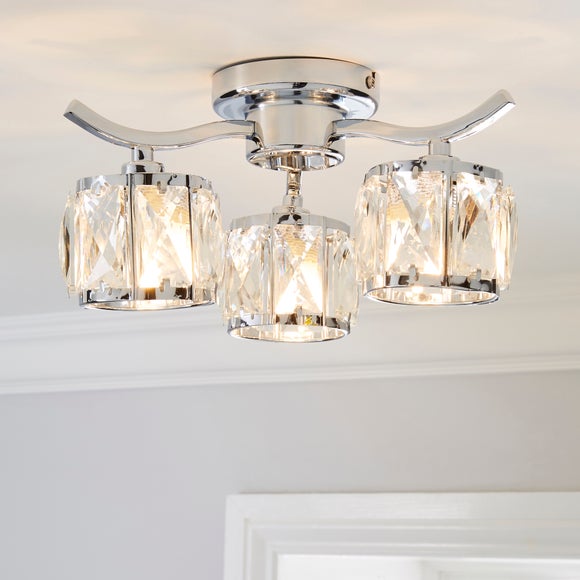 dunelm ceiling lights chrome