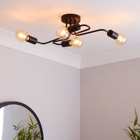 Black light fittings ceiling new arrivals