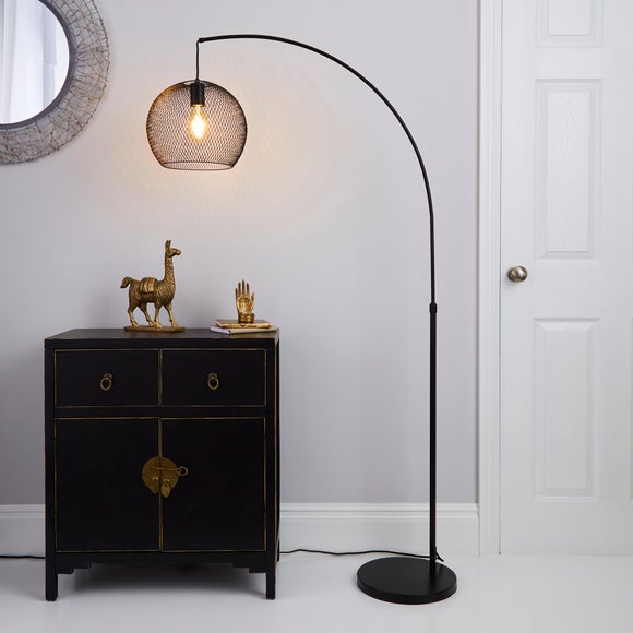 dunelm black floor lamp