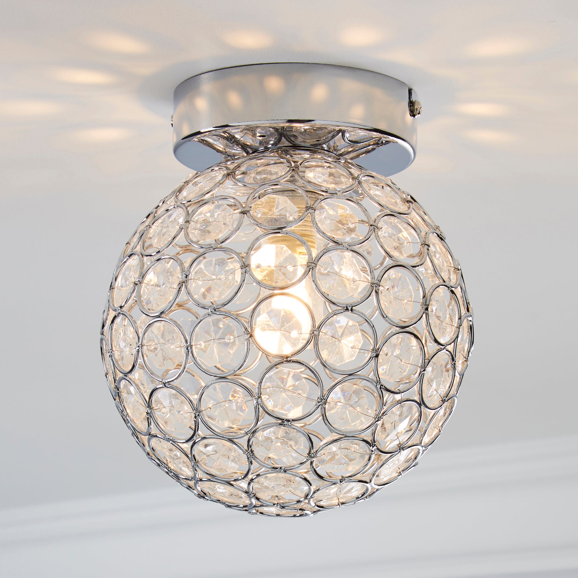 Sphere Jewel Flush Ceiling Light