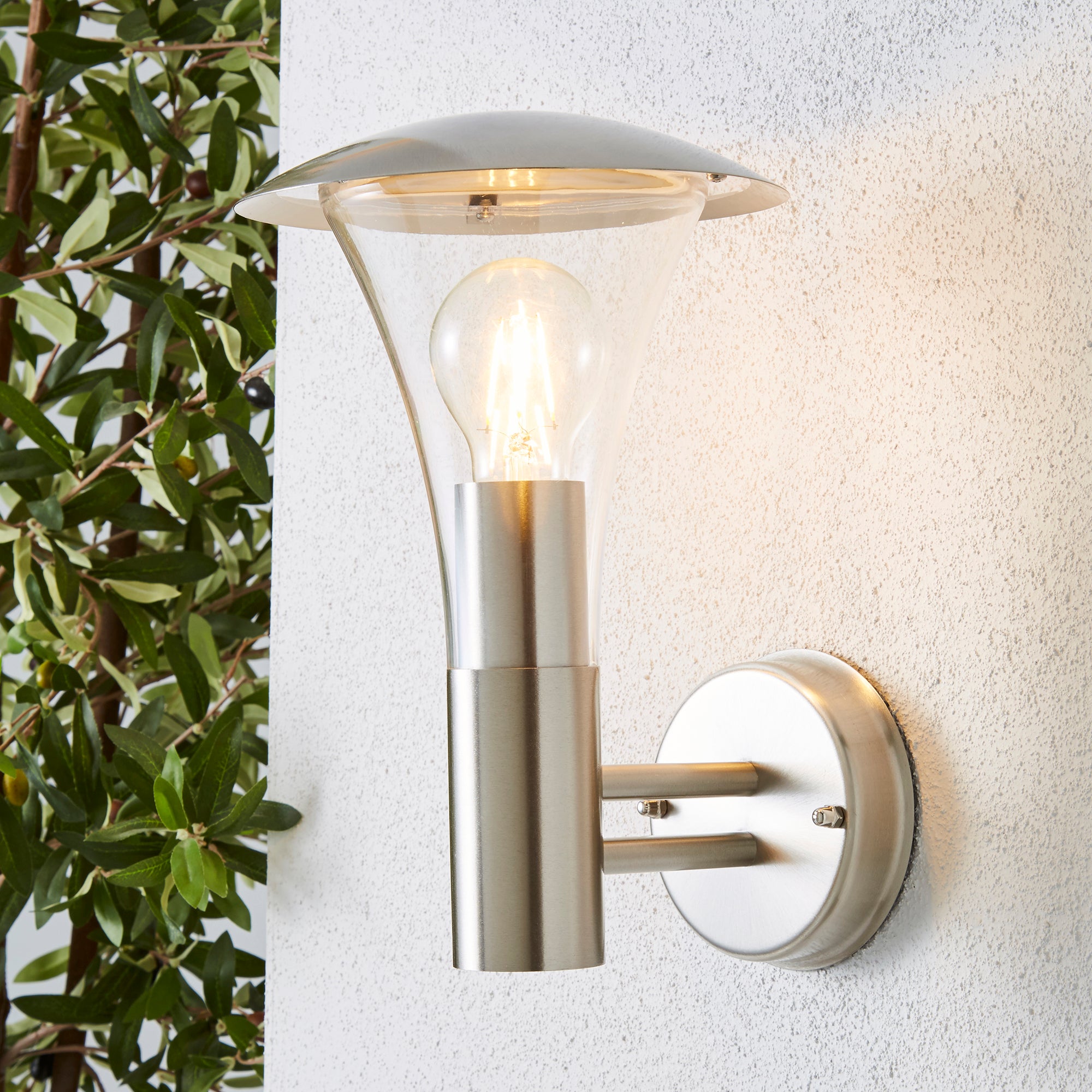 Click to view product details and reviews for Grax Steel Outdoor Wall Light Silver.