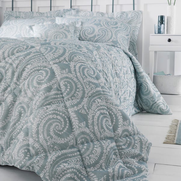 Abigail Blue Textured Bedspread image 1 of 4
