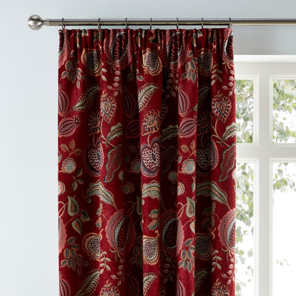 Edina Chenille Pencil Pleat Curtains, Material For Curtains At Dunelm