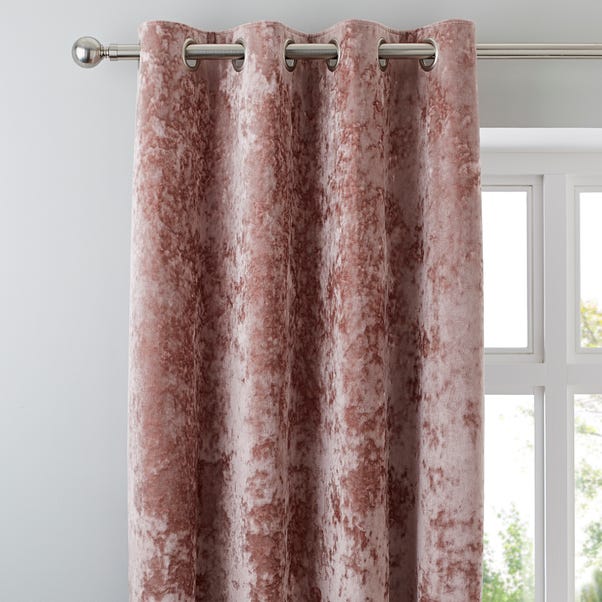 Crushed Velour Blush Eyelet Curtains Dunelm Crushed Velour Blush Eyelet Curtains, Brown Velvet Curtains