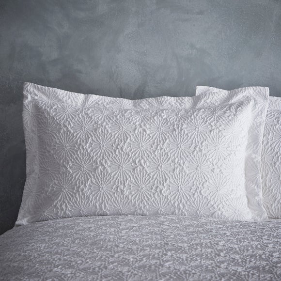 Astra Textured White Oxford Pillowcase Dunelm